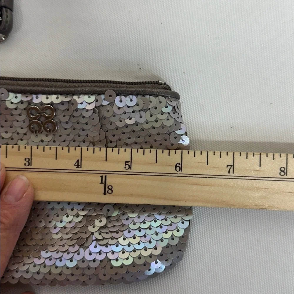 Coach Mermaid Sequin Wristlet with Shimmering Accents